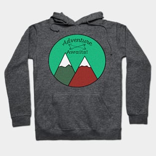 Awesome Adventure Awaits Mountain Peaks Design Hoodie